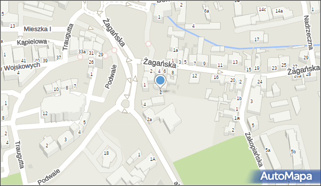 Żary, Plac Łużycki, 2, mapa Żary