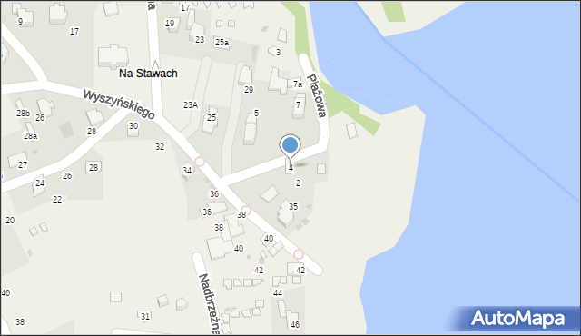 Zarzecze, Plażowa, 4, mapa Zarzecze
