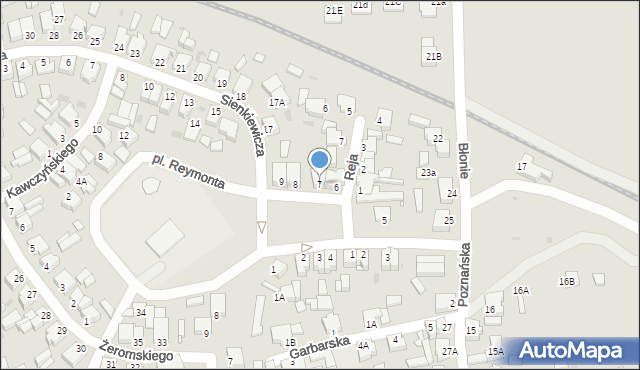 Zbąszyń, Plac Reymonta Władysława, 7, mapa Zbąszyń