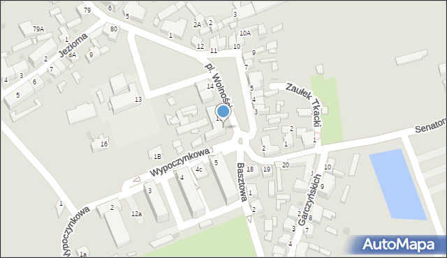 Zbąszyń, Plac Wolności, 17, mapa Zbąszyń