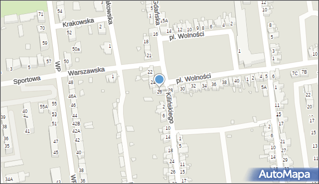 Zbąszynek, Plac Wolności, 26, mapa Zbąszynek