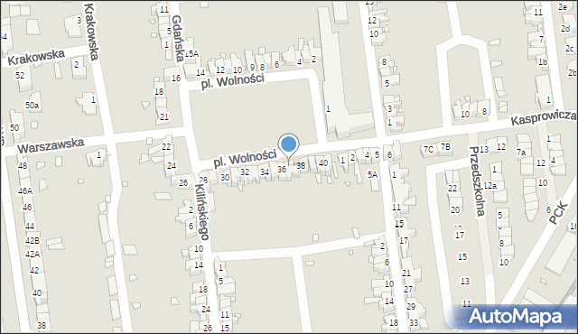 Zbąszynek, Plac Wolności, 37, mapa Zbąszynek