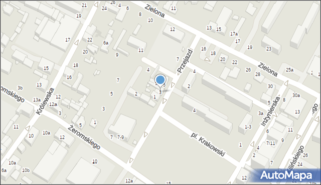 Zduńska Wola, Plac Krakowski, 3, mapa Zduńska Wola