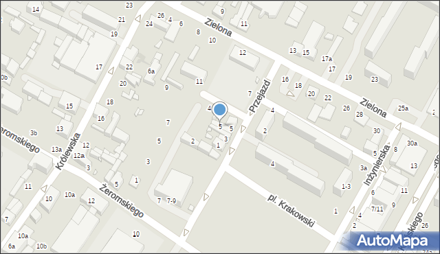 Zduńska Wola, Plac Krakowski, 5, mapa Zduńska Wola