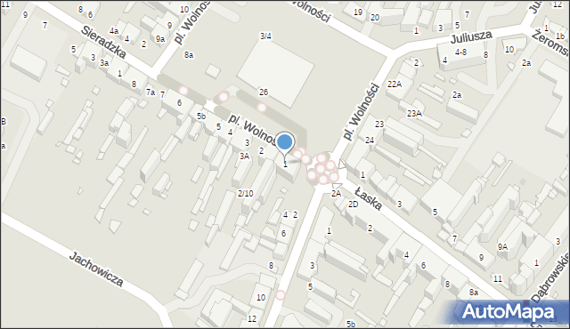 Zduńska Wola, Plac Wolności, 1, mapa Zduńska Wola