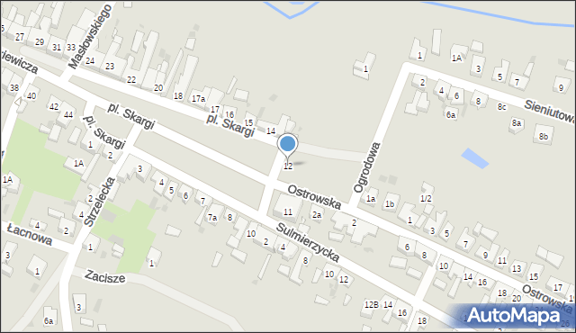 Zduny, Plac Skargi Piotra, 12, mapa Zduny