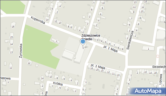 Zdzieszowice, Plac 1 Maja, 1, mapa Zdzieszowice