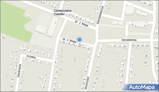 Zdzieszowice, Plac 1 Maja, 12, mapa Zdzieszowice