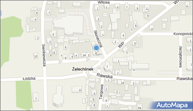 Żelechlinek, Plac Tysiąclecia Państwa Polskiego, 2, mapa Żelechlinek
