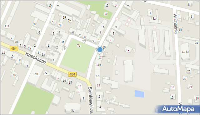 Zelów, Plac Dąbrowskiego Jarosława, gen., 11, mapa Zelów