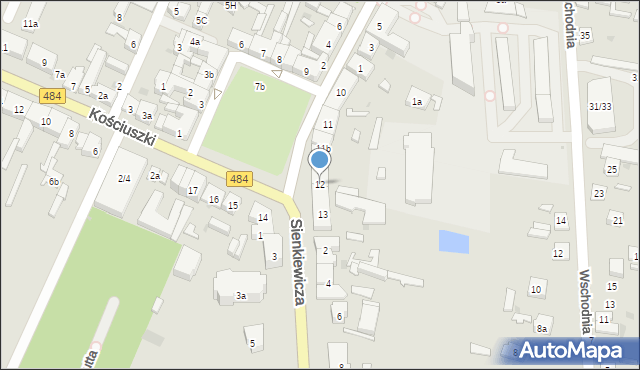 Zelów, Plac Dąbrowskiego Jarosława, gen., 12, mapa Zelów