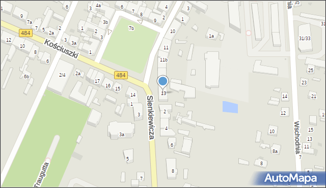 Zelów, Plac Dąbrowskiego Jarosława, gen., 13, mapa Zelów
