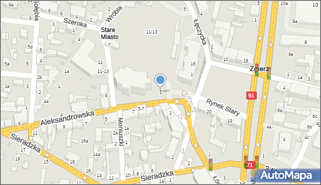 Zgierz, Plac Jana Pawła II, 2, mapa Zgierz
