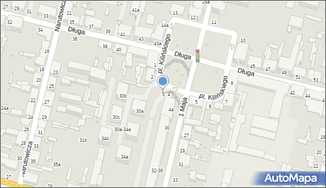 Zgierz, Plac Kilińskiego Jana, płk., 3, mapa Zgierz