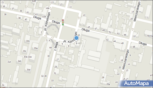 Zgierz, Plac Kilińskiego Jana, płk., 7, mapa Zgierz