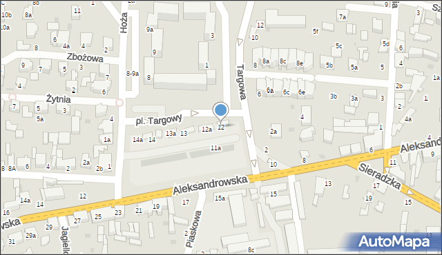 Zgierz, Plac Targowy, 12, mapa Zgierz