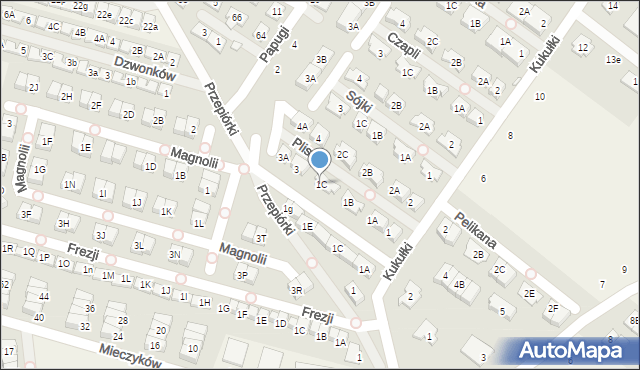 Zgorzała, Pliszki, 1C, mapa Zgorzała