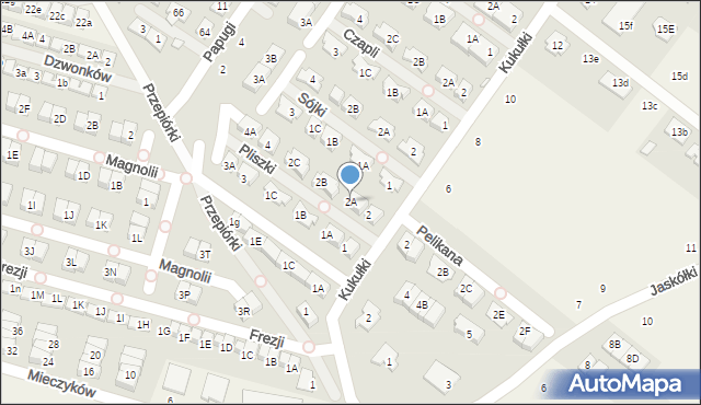 Zgorzała, Pliszki, 2A, mapa Zgorzała