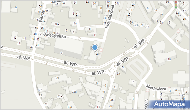 Zielona Góra, Plac Powstańców Wielkopolskich, 8, mapa Zielona Góra