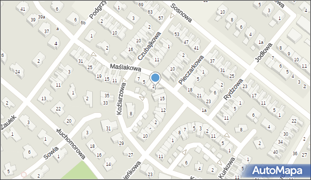 Złotniki, Plac Grzybowy, 17, mapa Złotniki
