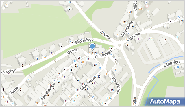 Złotoryja, Plac Matejki Jana, 2, mapa Złotoryja