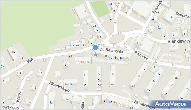 Złotoryja, Plac Reymonta Władysława, 8g, mapa Złotoryja