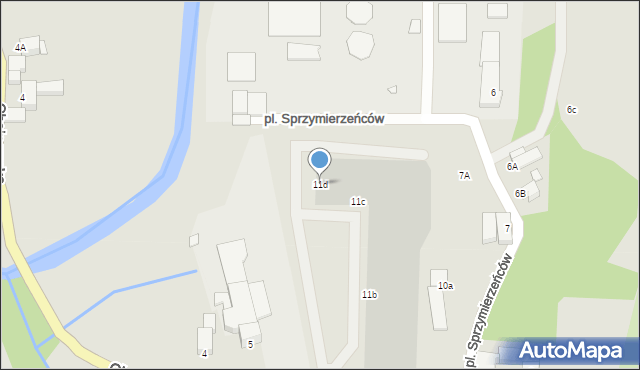 Złotoryja, Plac Sprzymierzeńców, 11d, mapa Złotoryja