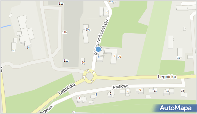 Złotoryja, Plac Sprzymierzeńców, 8, mapa Złotoryja