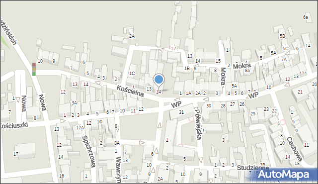 Złotów, Plac Paderewskiego Ignacego Jana, 14, mapa Złotów