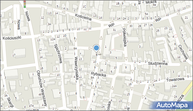 Złotów, Plac Paderewskiego Ignacego Jana, 6, mapa Złotów