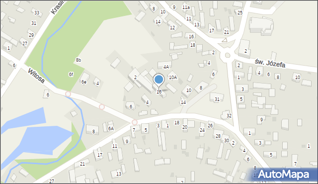 Złoty Potok, Plac Chrzciciela, 16, mapa Złoty Potok