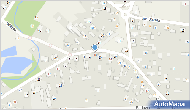 Złoty Potok, Plac Chrzciciela, 18, mapa Złoty Potok