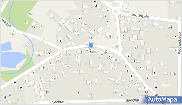 Złoty Potok, Plac Chrzciciela, 20, mapa Złoty Potok