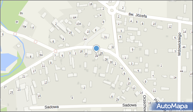 Złoty Potok, Plac Chrzciciela, 24, mapa Złoty Potok