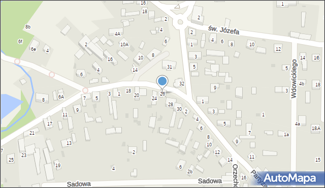 Złoty Potok, Plac Chrzciciela, 26, mapa Złoty Potok