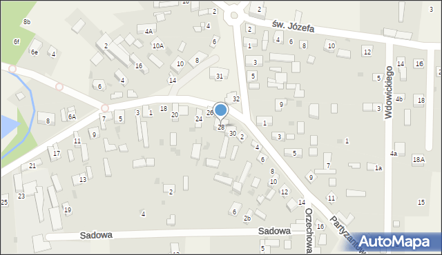 Złoty Potok, Plac Chrzciciela, 28, mapa Złoty Potok