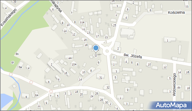 Złoty Potok, Plac Chrzciciela, 4, mapa Złoty Potok