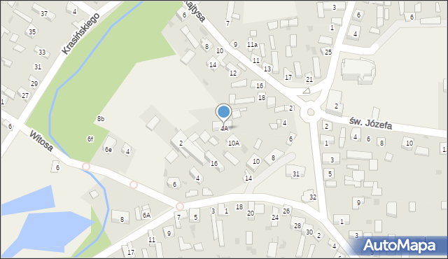 Złoty Potok, Plac Chrzciciela, 4A, mapa Złoty Potok