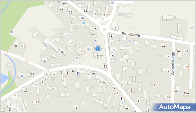 Złoty Potok, Plac św. Jana Chrzciciela, 31, mapa Złoty Potok