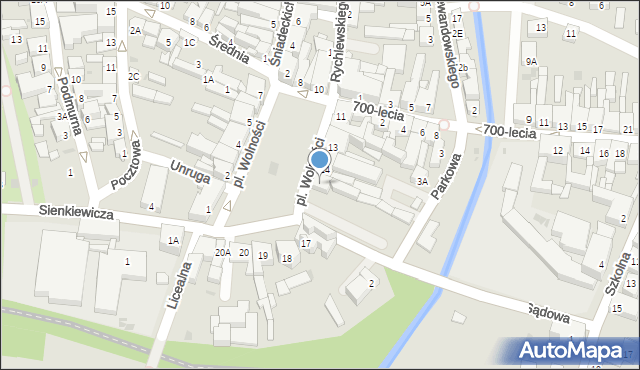 Żnin, Plac Wolności, 15, mapa Żnin