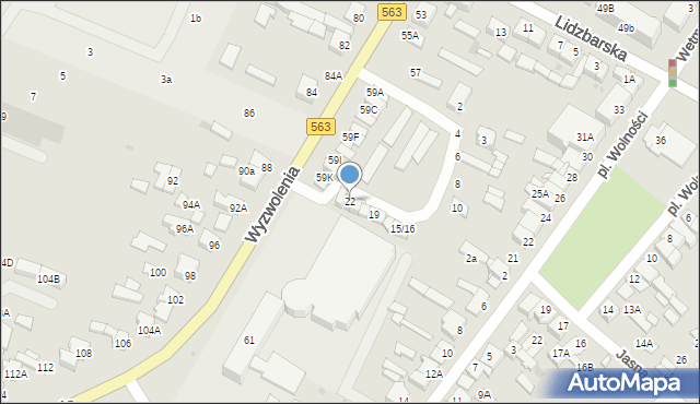Żuromin, Plac Garażowy, 22, mapa Żuromin
