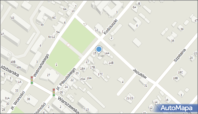 Żuromin, Plac Piłsudskiego Józefa, marsz., 15A, mapa Żuromin
