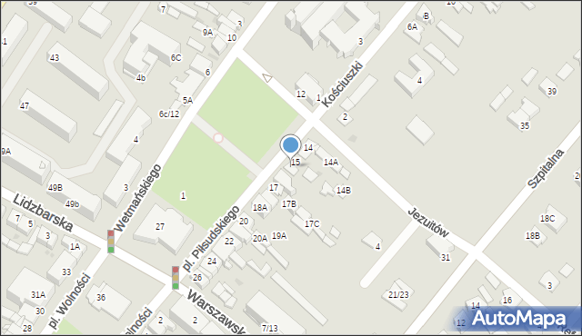 Żuromin, Plac Piłsudskiego Józefa, marsz., 16, mapa Żuromin