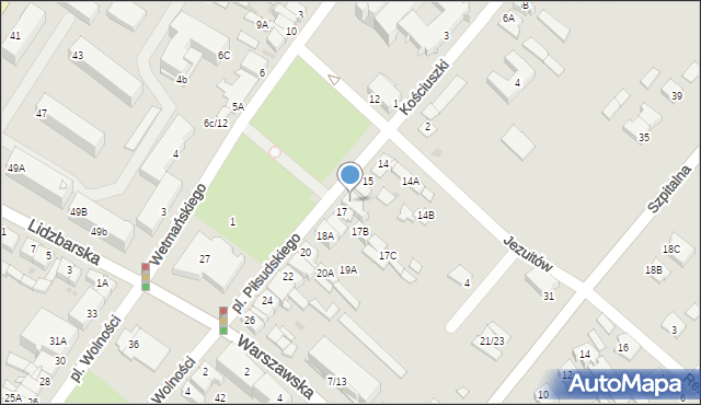 Żuromin, Plac Piłsudskiego Józefa, marsz., 17A, mapa Żuromin