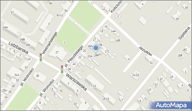 Żuromin, Plac Piłsudskiego Józefa, marsz., 19A, mapa Żuromin