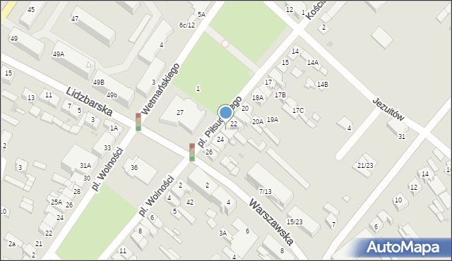 Żuromin, Plac Piłsudskiego Józefa, marsz., 23, mapa Żuromin