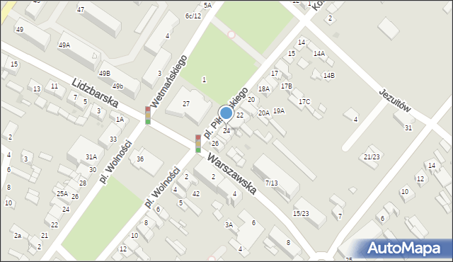 Żuromin, Plac Piłsudskiego Józefa, marsz., 24, mapa Żuromin