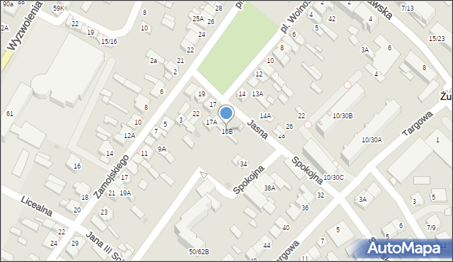 Żuromin, Plac Wolności, 16B, mapa Żuromin
