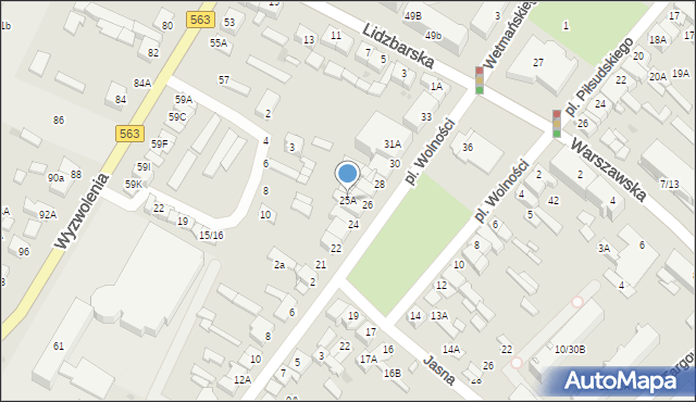 Żuromin, Plac Wolności, 25A, mapa Żuromin