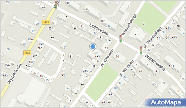 Żuromin, Plac Wolności, 31B, mapa Żuromin